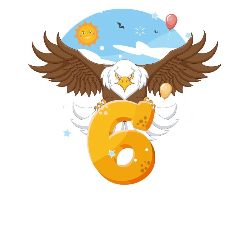 Bald eagle design for sixth birthday