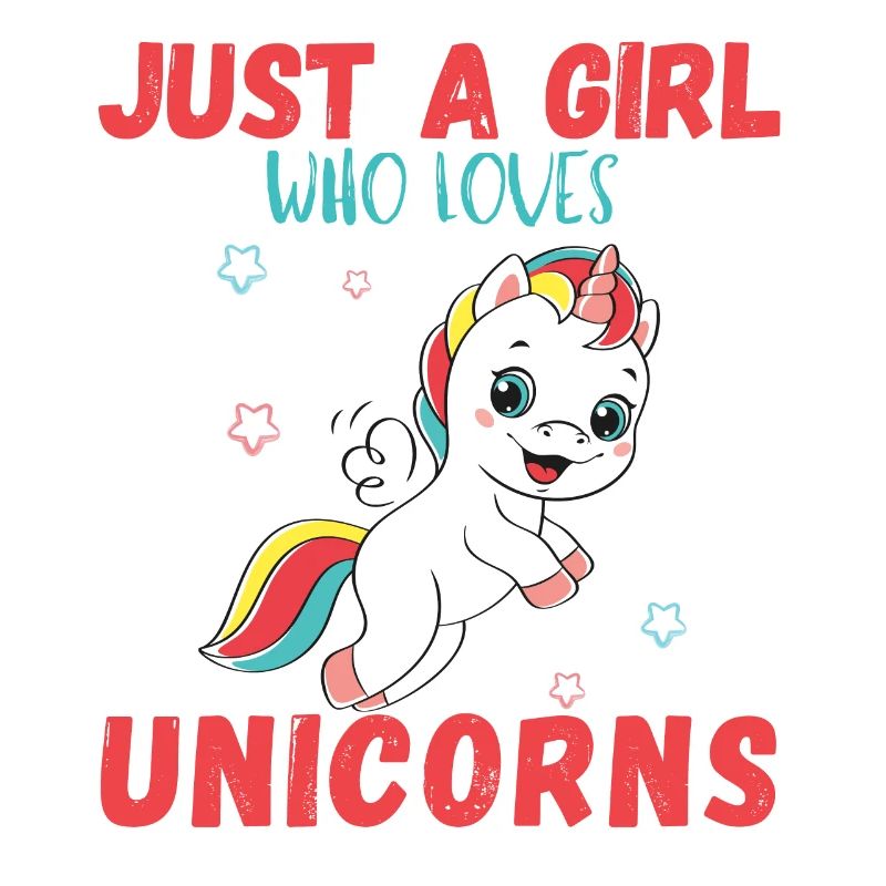 Nur Ein Mädchen, Das Einhörner Liebt.