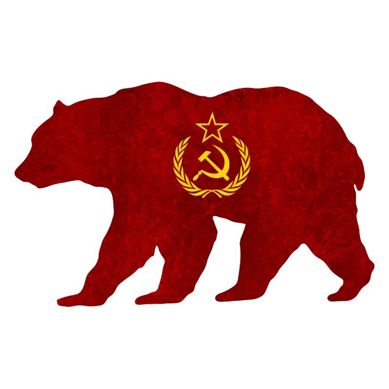 Bear silhouette with hammer and sickle USSR