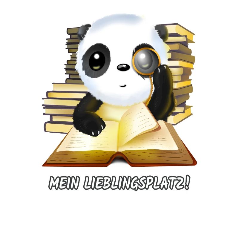 Panda Buch Bibliothek mein Lieblingsplatz Geschenk