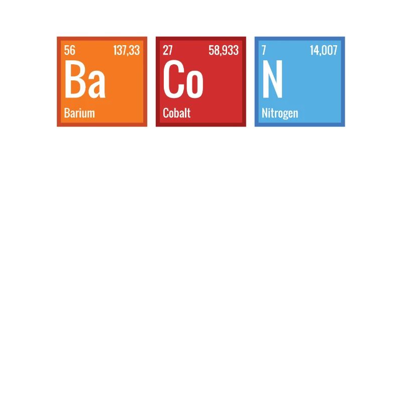 Bacon Periodic Table Breakfast Bacon Lovers Flei