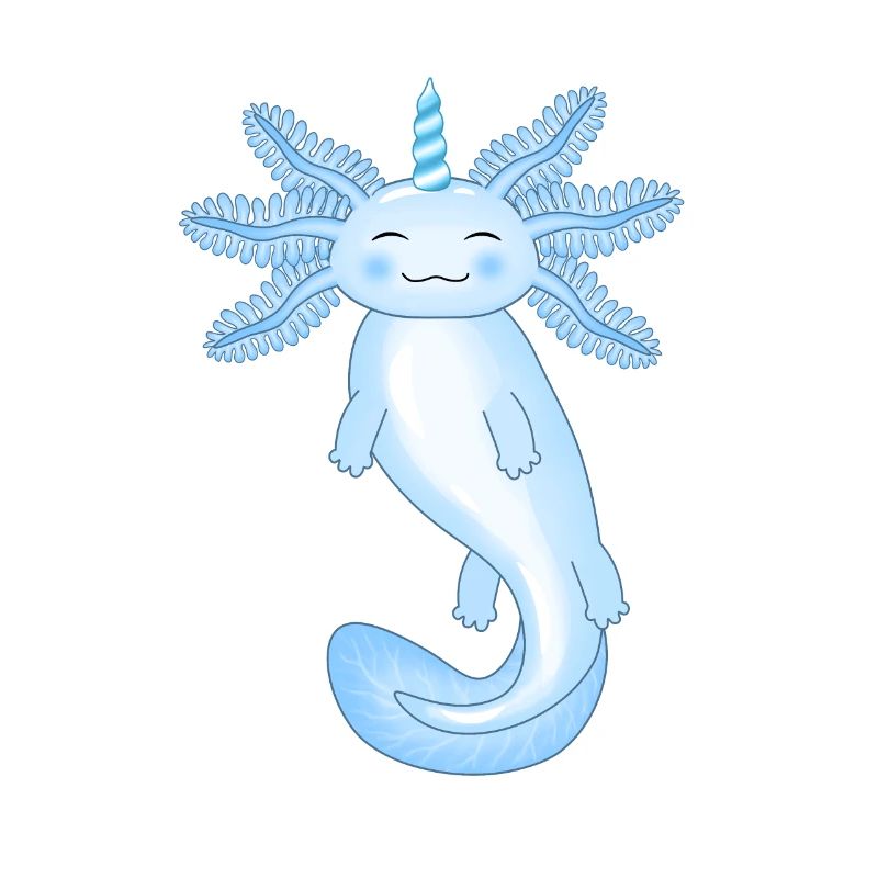 Blauer Axolotl
