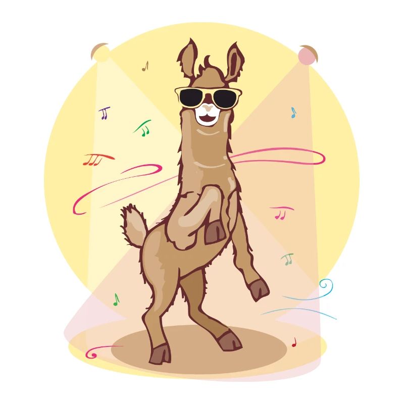Dabbing Lama - dancing cool llama