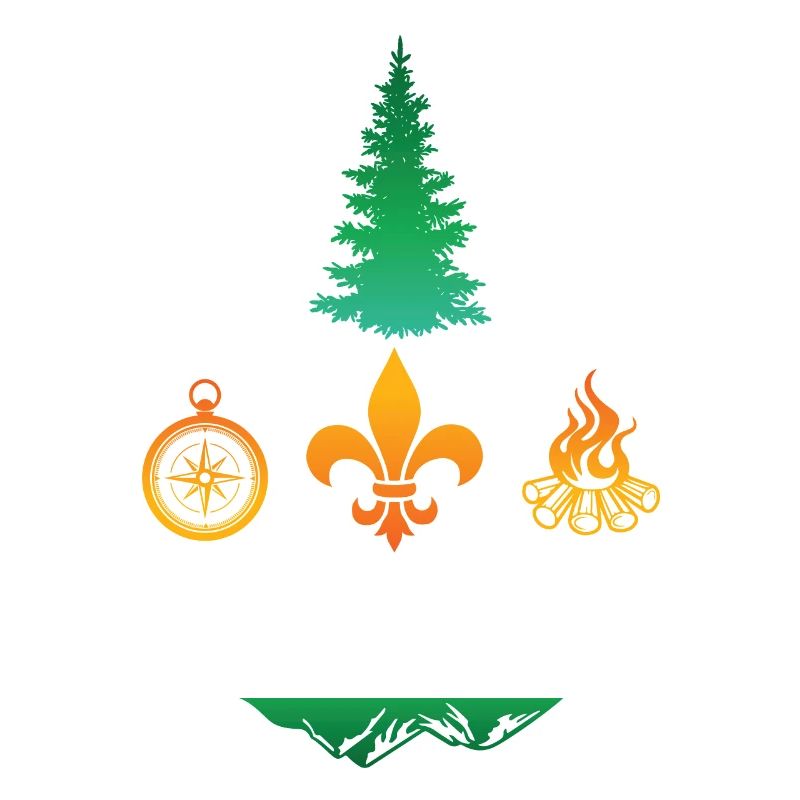 Boy Scout Campfire Compass Nature
