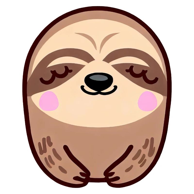 Minimalist sleeping sloth