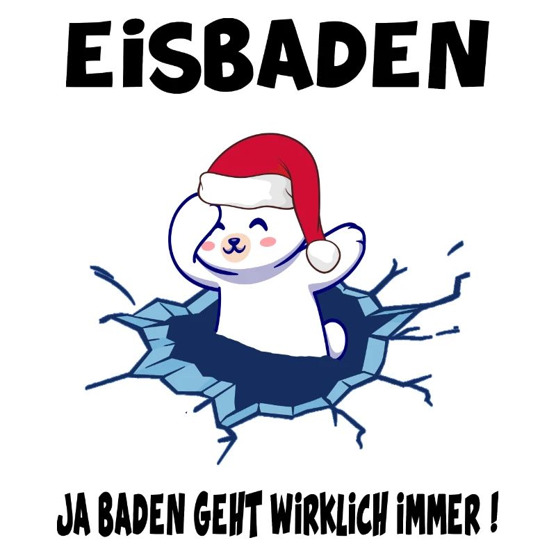 Eisbader-Eisbär Eisbad Winterschwimmer Winterbad