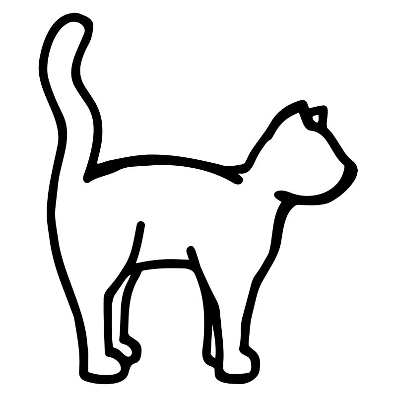 Chat Contour cat silhouette