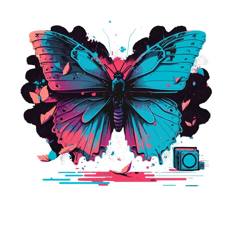 Neon Schmetterling