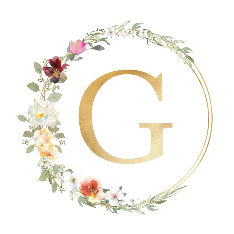 Customizable Monogram G Floral