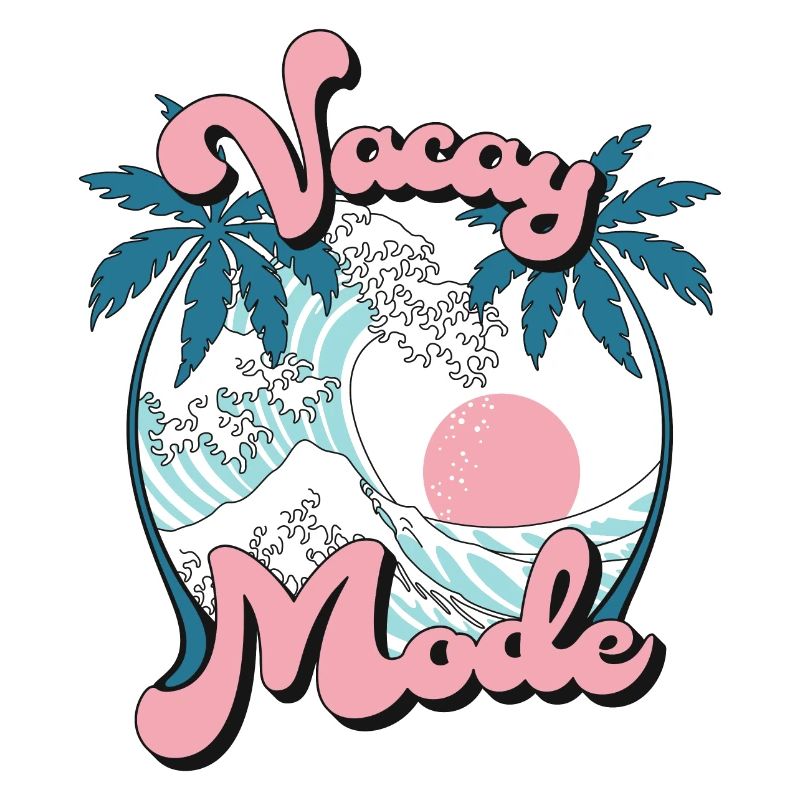 Vacay Mode Vacances d’été Palm Waves Rétro
