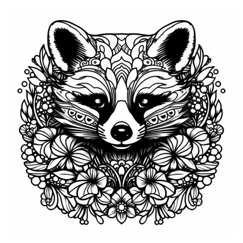 Panda rouge Mandala