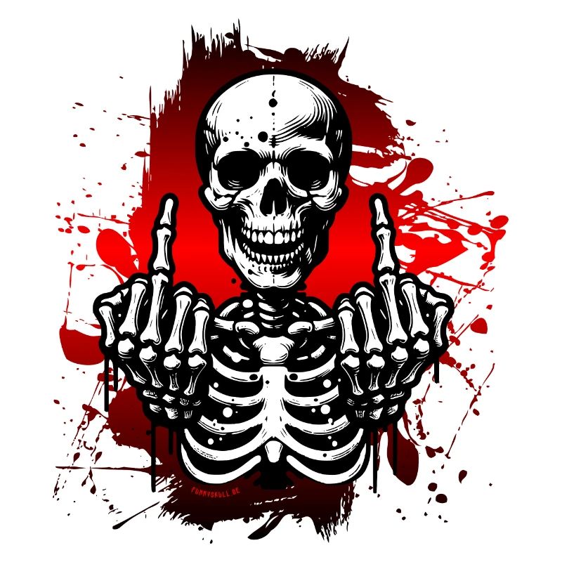 Protest Skull // Totenkopf // Mittelfinger FS0229