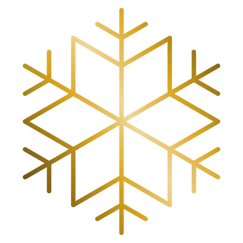 flocon de neige doré