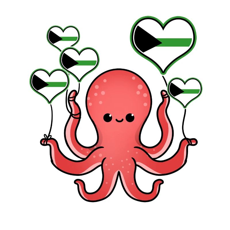Octopus Balloon Demiromantic Pride