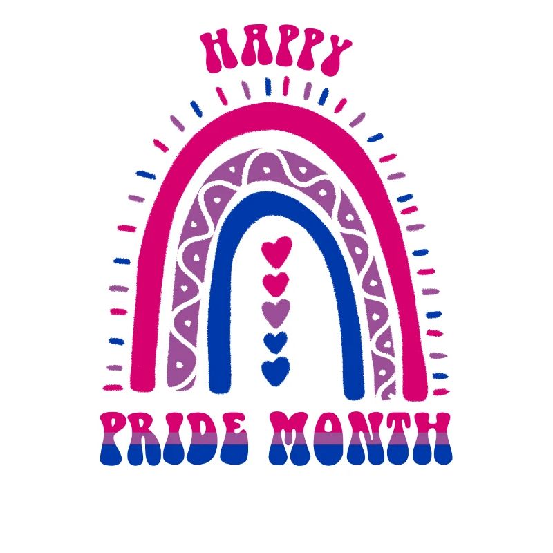 Happy Pride Month Bisexual Boho Rainbow