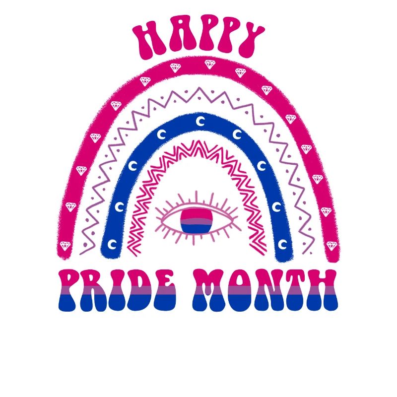 Boho Rainbow Happy Pride Month Bisexual