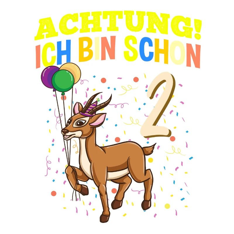Achtung Ich Bin Schon 2 Geburtstag Gazelle