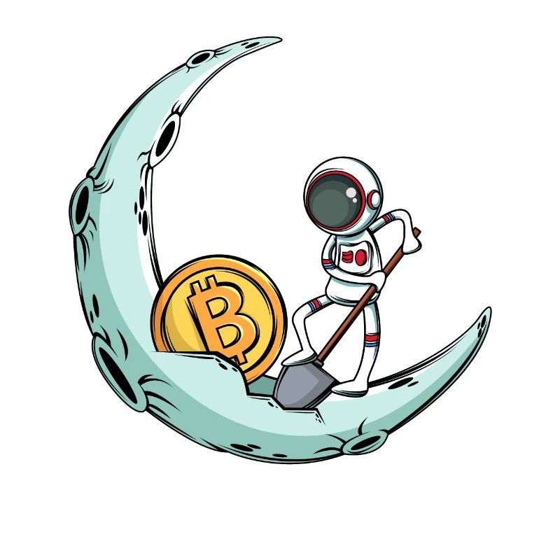 Un astronaute mine Bitcoin