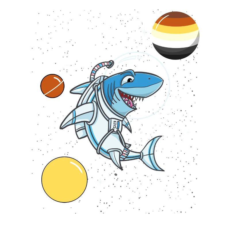 Shark Astronaute Gay Bear Pride