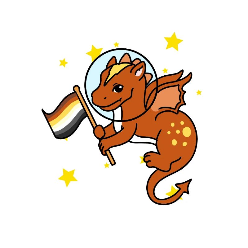 Dragon in Space Gay Bear Pride