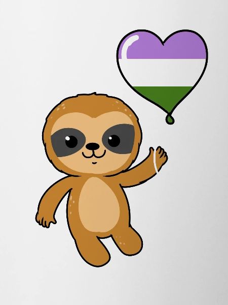 Sloth Heart Balloon Genderqueer