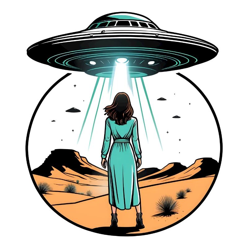 Desert UFO abduction.