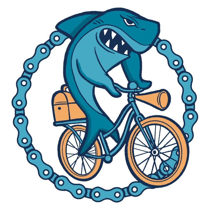Vélo requin poisson vélo