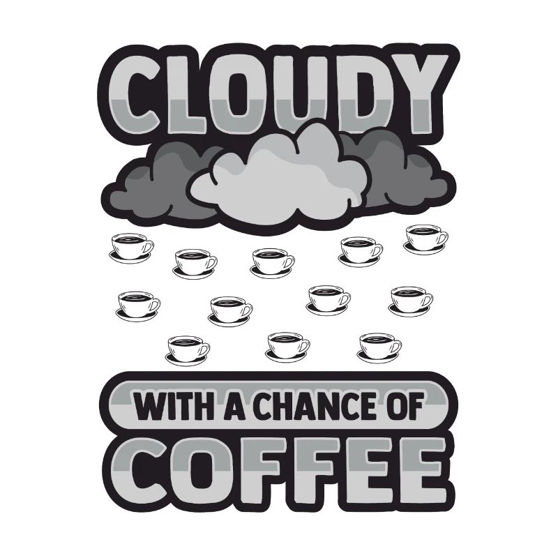 Nuageux avec une chance pour la conception de café