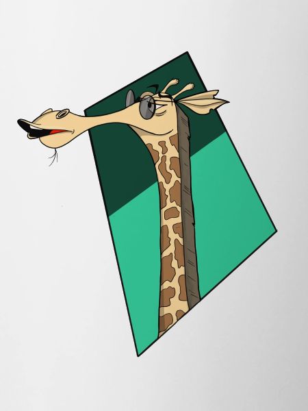 Cool giraffe with sunglasses