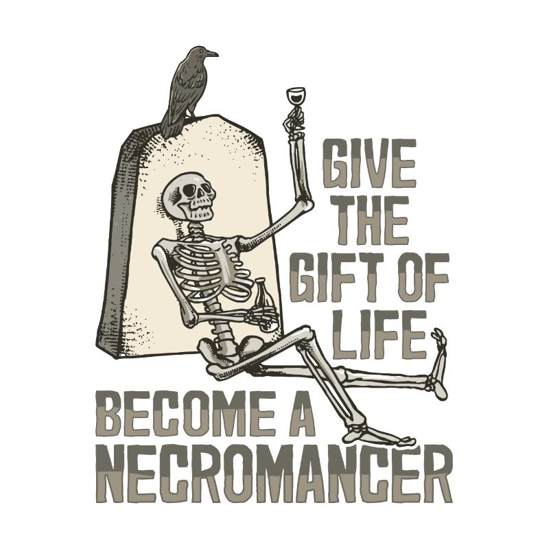 Undead Necromancer Skeleton Satanist Goth
