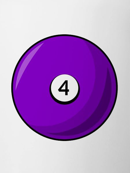 Billardkugel 4 violett Billard vier