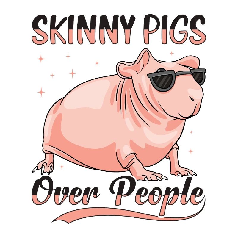 Cochon d’Inde sans poils Cochon maigre