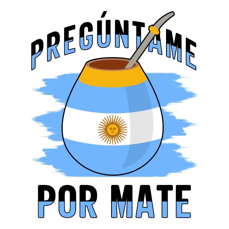 Argentinien-Flagge Argentinischer Yerba Mate Tee