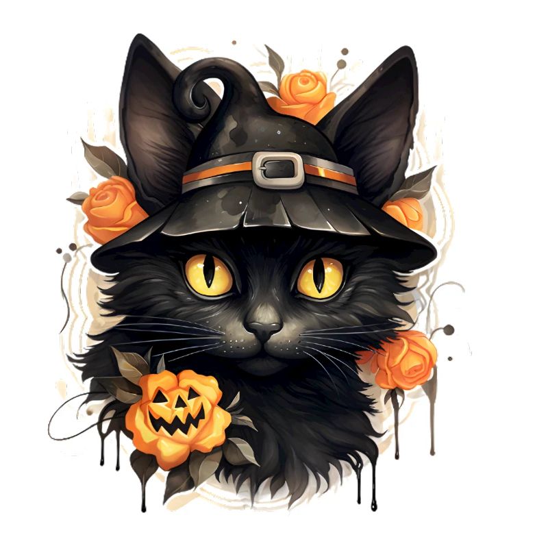 Halloween schwarze Katze