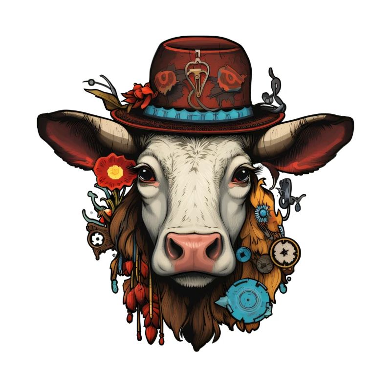 Black Forest Cow Steampunk