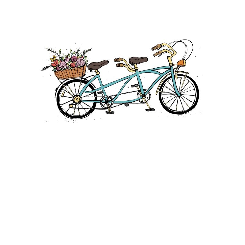 Fleurs de vélo tandem vintage