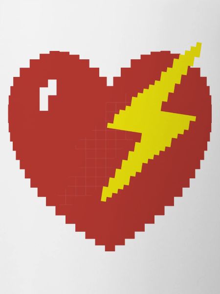 Heart Flash Pixel Gamer Gift