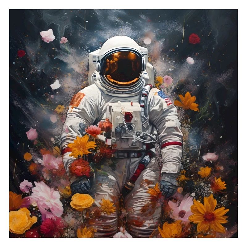Astronaut Flowers Infinity