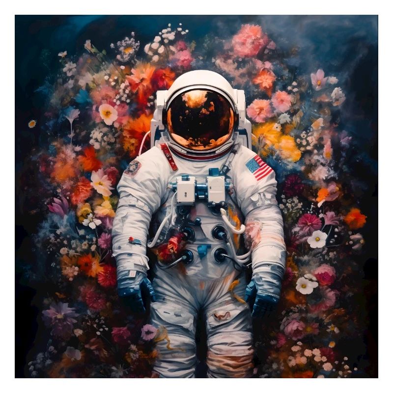 Astronaut Flowers Infinity