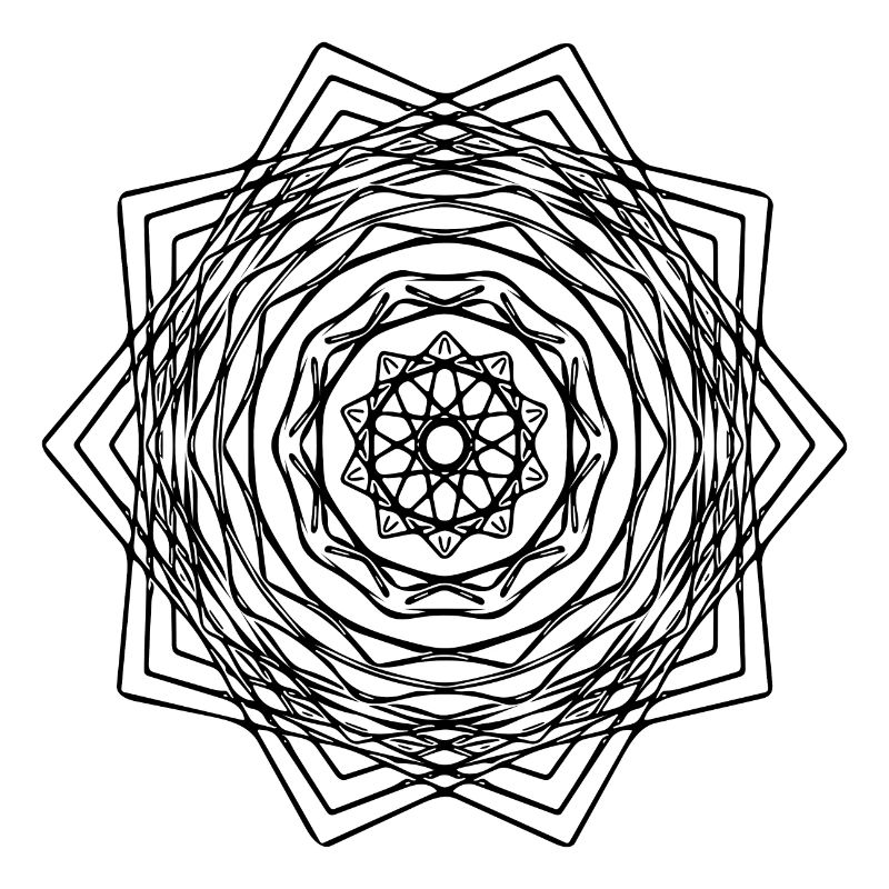 Geometric Square Square Mandala Shape