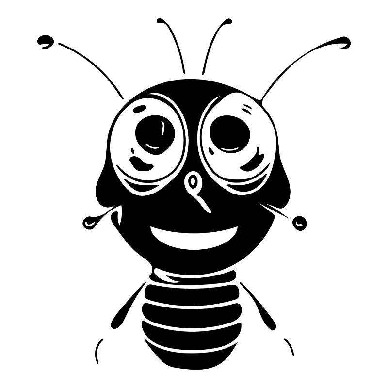 Little cute smiling bee