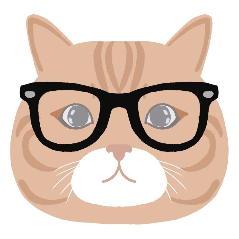 Katze mit Brille