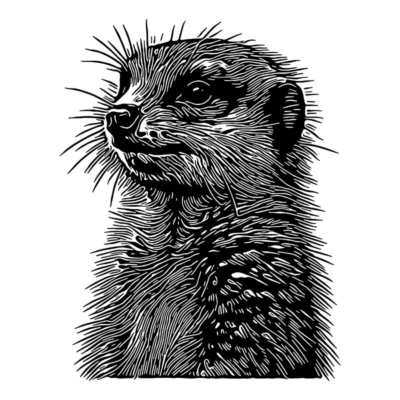Süsses kleines Erdmännchen mit Querstreife