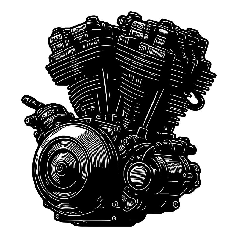 Motorcycle Engine Block Cylinder Fan Displacement Engine