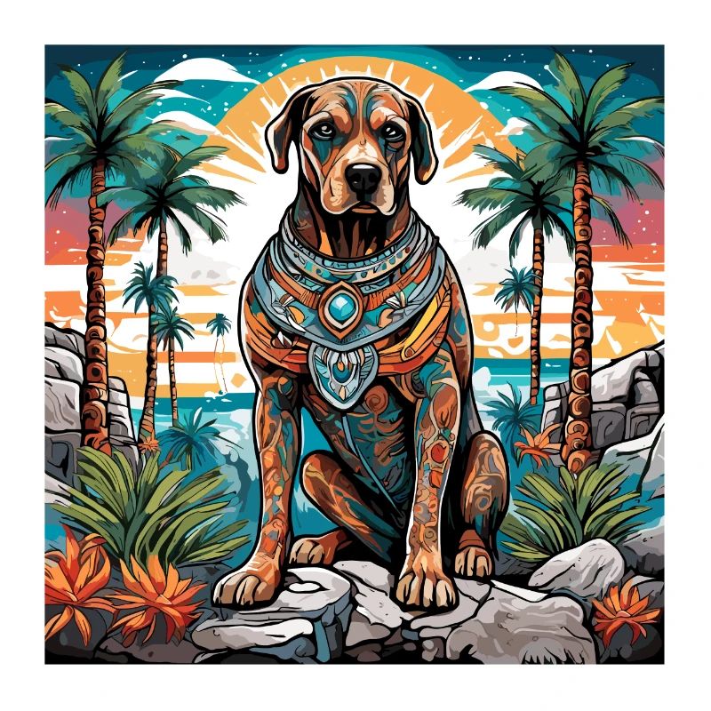 Tattoo / Tier / Kunst / cool / Comic / Hund