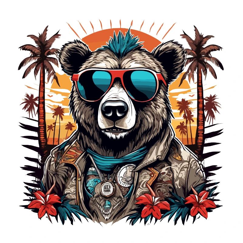 Tattoo / Tier / Kunst / cool / Comic / Bär
