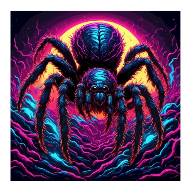 Spinne / Netz / Haustier / Kriechtier / Achtbeiner