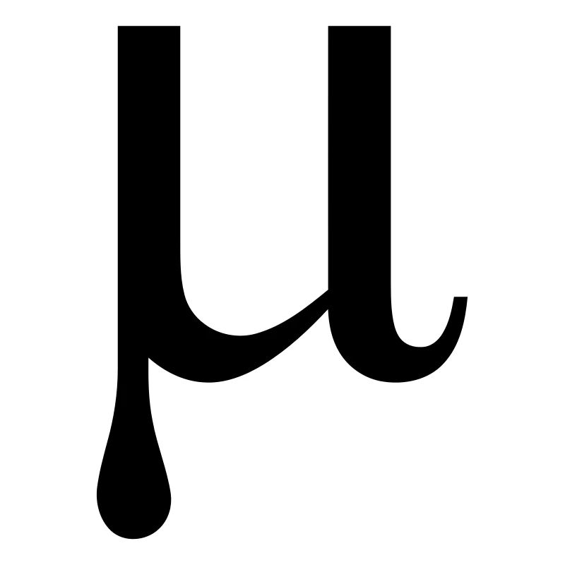 Mu griechische Alphabet Buchstaben