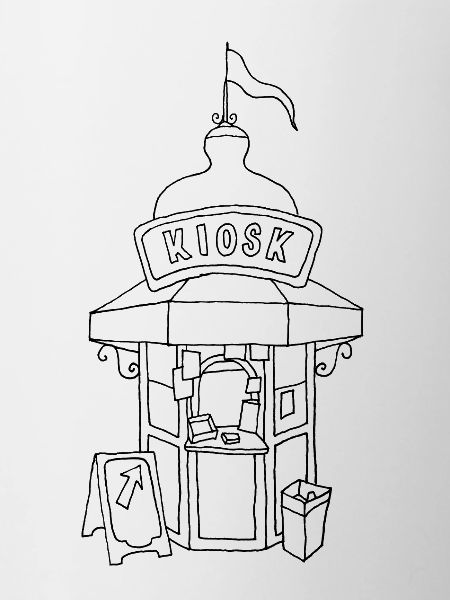 Kiosk in Lissabon