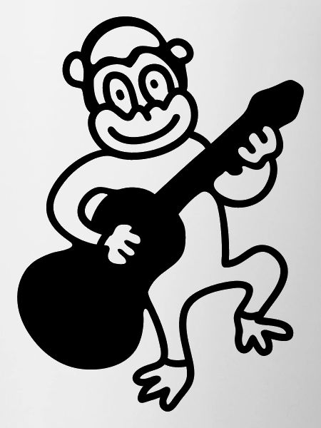 Monkey plays guitar - Line